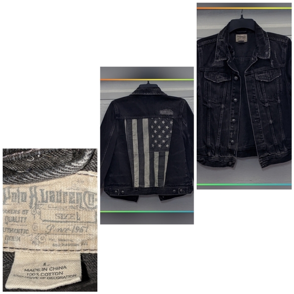 VTG. POLO R. LAUREN & CO. GRAY FLAG BACK JACKET - Picture 2 of 5